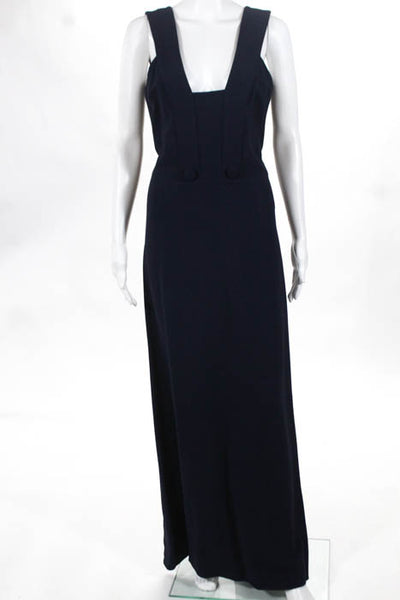 Osman Dark Blue Sleeveless Rhea Gown Size 6 $1485 10208134