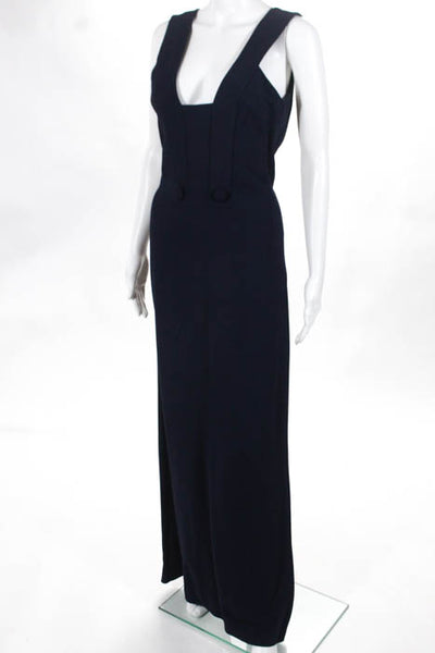 Osman Dark Blue Sleeveless Rhea Gown Size 6 $1485 10208134