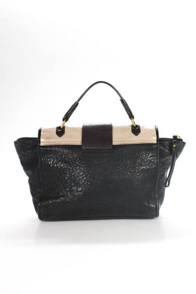 Marc By Marc Jacobs Purple Blue Beige Embossed Leather Crossbody Satchel
