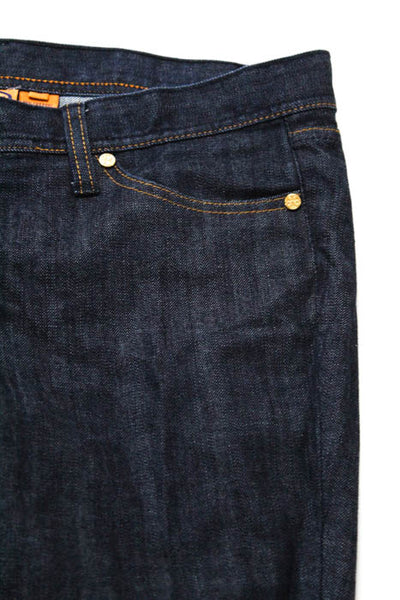 Tory Burch Dark Blue Cotton Denim Chambray Jeans Size 32