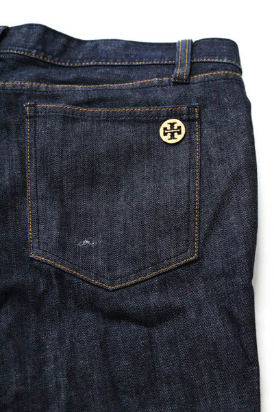 Tory Burch Dark Blue Cotton Denim Chambray Jeans Size 32