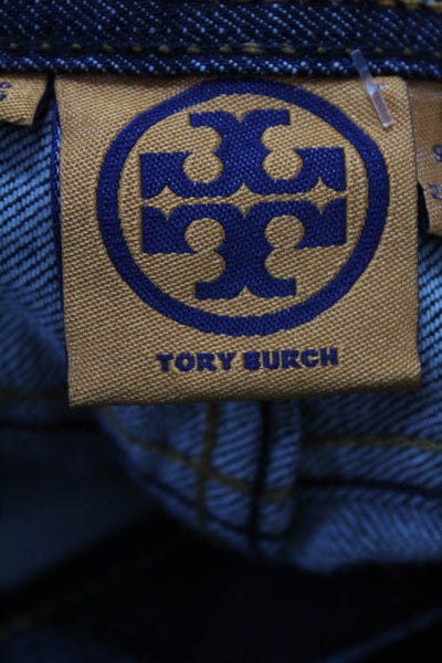 Tory Burch Dark Blue Cotton Denim Chambray Jeans Size 32
