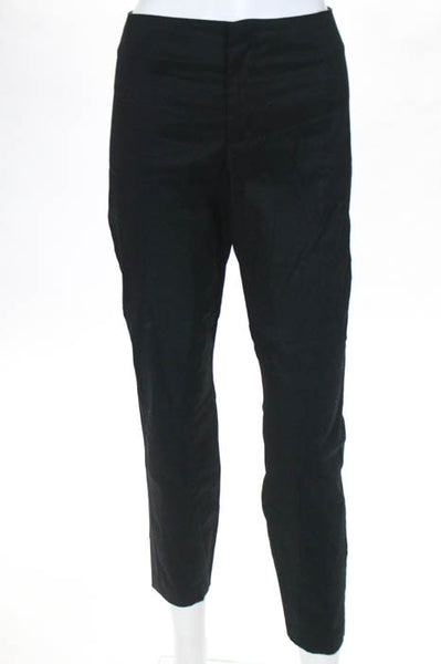 Helmut Lang Black Cotton Mid Rise Slim Cropped Pants Size 4