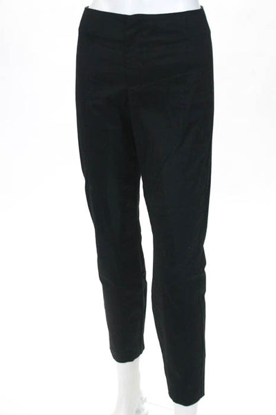 Helmut Lang Black Cotton Mid Rise Slim Cropped Pants Size 4