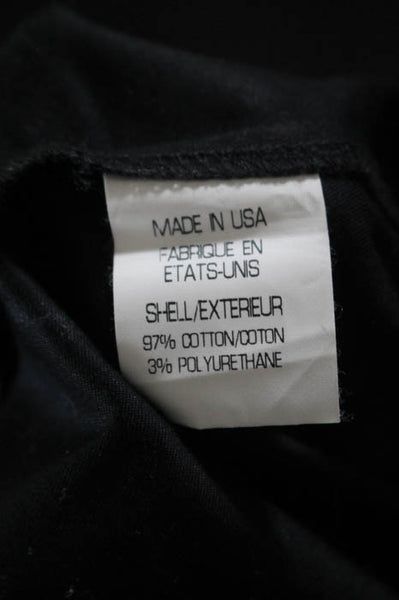 Helmut Lang Black Cotton Mid Rise Slim Cropped Pants Size 4