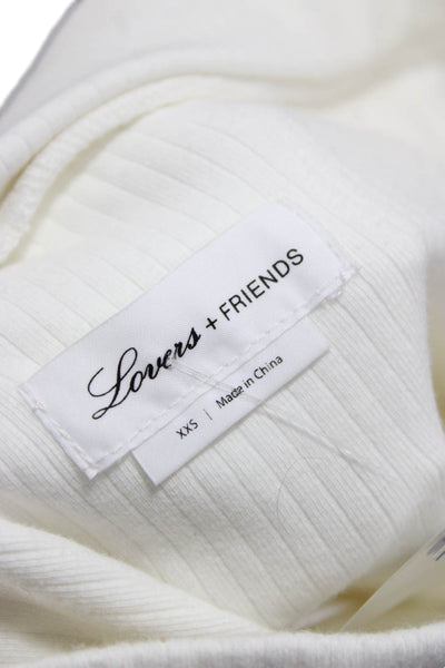 Lovers + Friends Womens Wrap Skirt White Pull On Cotton Size 2XS