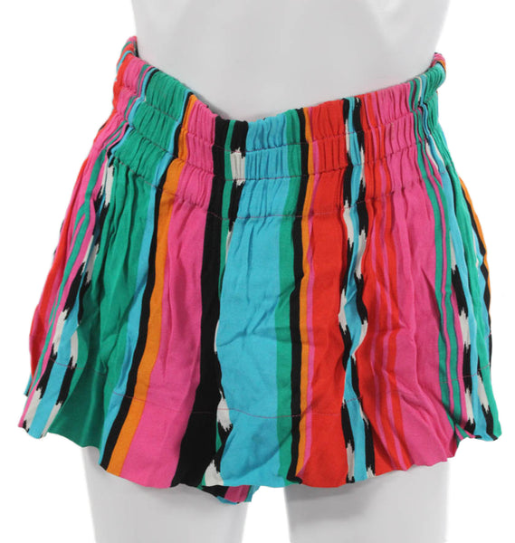 Ella Moss Women Hot Pants Multicolor Rayon Striped Pull On Size XS