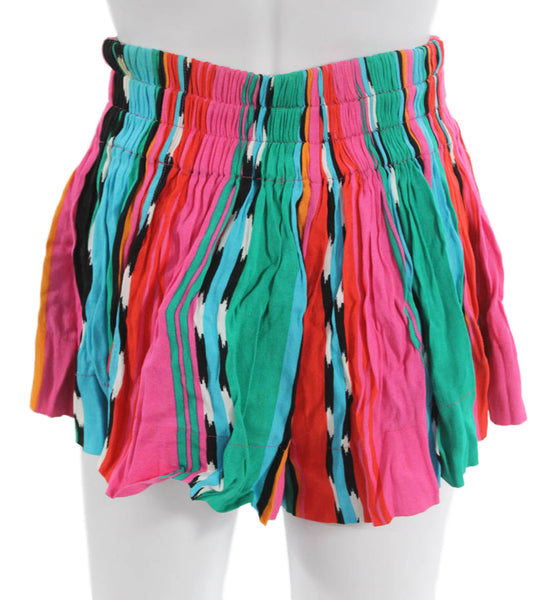 Ella Moss Women Hot Pants Multicolor Rayon Striped Pull On Size XS