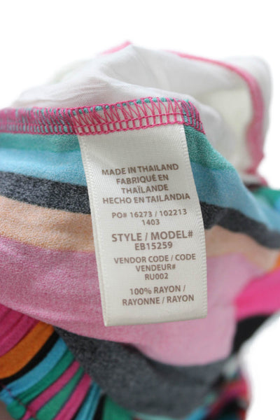 Ella Moss Women Hot Pants Multicolor Rayon Striped Pull On Size XS