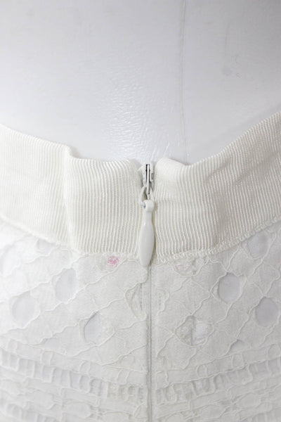 Cupcakes And Cashmere Womens Hot Pants White Cotton Floral Spring Size 0