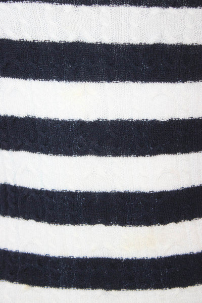 BCBG Max Azria Womens Pullover Turtleneck Striped Blue Long Sleeve Size XS