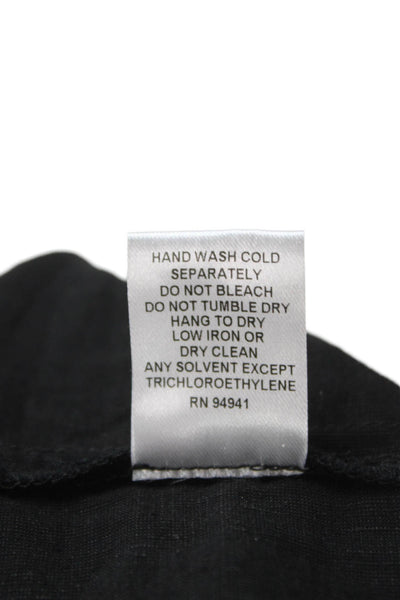 Intermix Womens Cropped Tank Black Square Neck Viscose Sleeveless Size 0