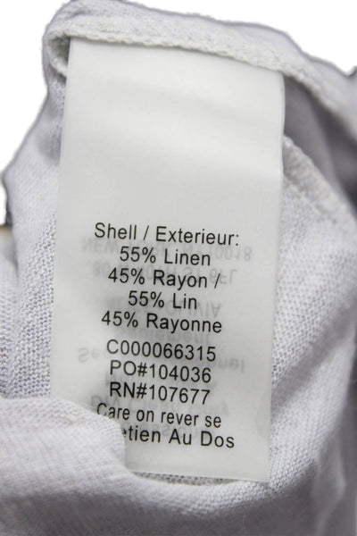Alice + Olivia Womens Gray Linen Scoop Neck Tunic 3/4 Sleeve Size XS