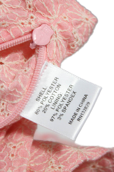 NBD Womens Pink Floral Halter Tank Sleeveless Polyester Zip Size 2XS
