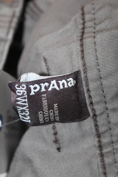 prAna  Mud Brown Cotton  Bronson Casual Pants Size 36/32 NEW MSRP $70