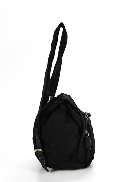 Prada Black Drawstring Top Pocketed Small Backpack