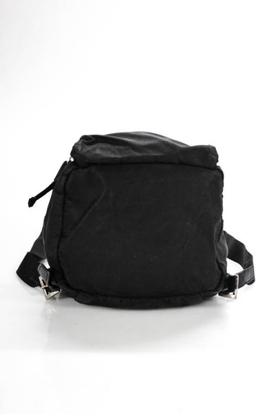 Prada Black Drawstring Top Pocketed Small Backpack