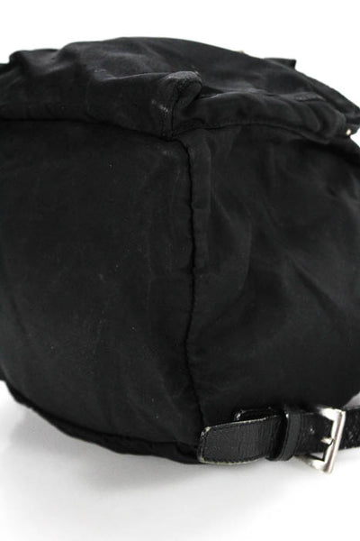 Prada Black Drawstring Top Pocketed Small Backpack