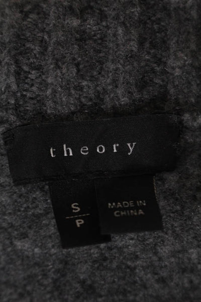 Theory Grey Crew Neck Sweater Top Size Small