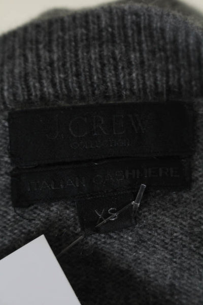 J Crew Collection Grey Cashmere Crew Neck Sweater Size Extra Small