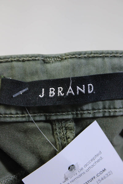 J Brand Womens Denim High Rise Button Closure Skinny Jeans Pants Green Size 26