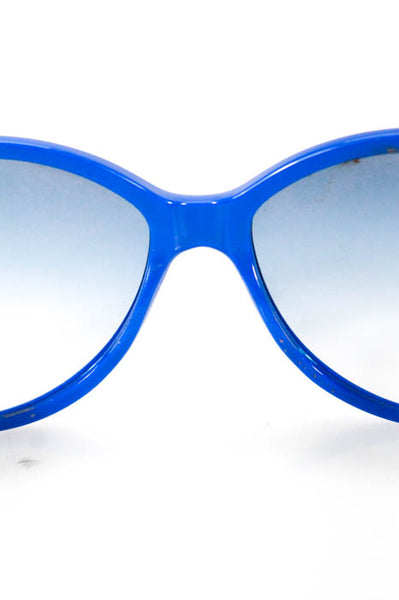 Chanel Bright Blue Ombre Round Lens Sunglasses In Case