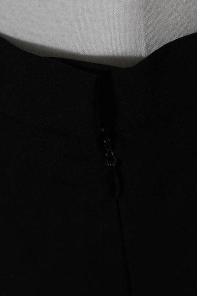 Brooks Brothers  Black Pleated Detail  Knee Length  A Line Skirt Size 8