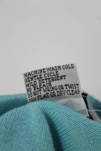 Lilly Pulitzer Blue Cotton Long Sleeve Button Down Crew Neck Cardigan Size Small