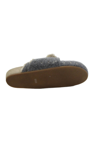 Loeffler Randall Womens Twist Bow Slide On Clogs Gray Size 8