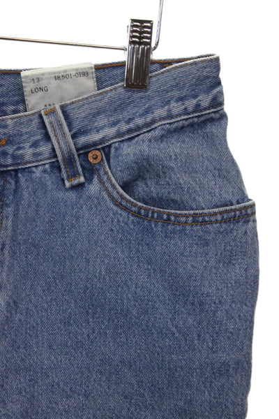 Levi Strauss & Co Womens Cut-Off Shorts Blue Button Cotton Tall Size 13