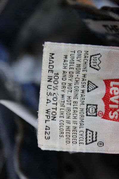 Levi Strauss & Co Womens Cut-Off Shorts Blue Button Cotton Tall Size 13