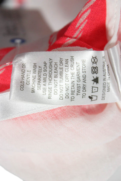 Seafolly Women White Striped Cotton Poncho Cover Up Size One Size
