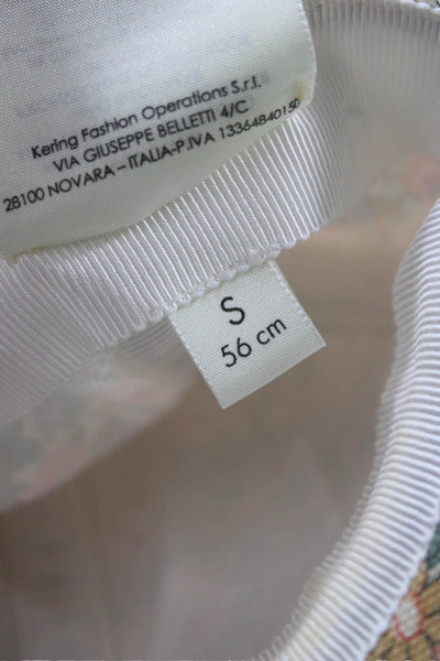 Gucci Unisex Adults Cotton Blend Floral Print Baseball Cap Pink Size S
