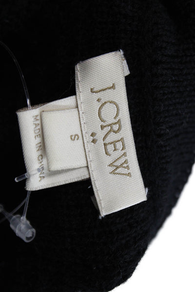 J Crew Womens Basic Cotton Crew Neck Sleeveless Tank Black Size S