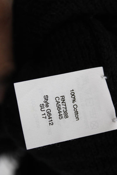 J Crew Womens Basic Cotton Crew Neck Sleeveless Tank Black Size S
