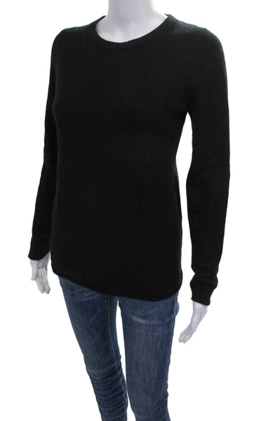 J Crew Collection Womens Cashmere Pullover Sweater Black Crew Neck Size S
