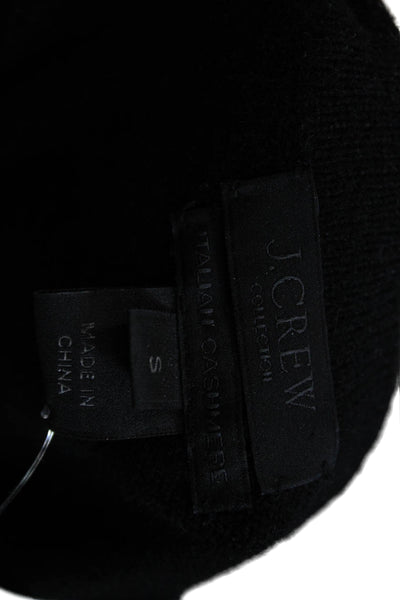 J Crew Collection Womens Cashmere Pullover Sweater Black Crew Neck Size S