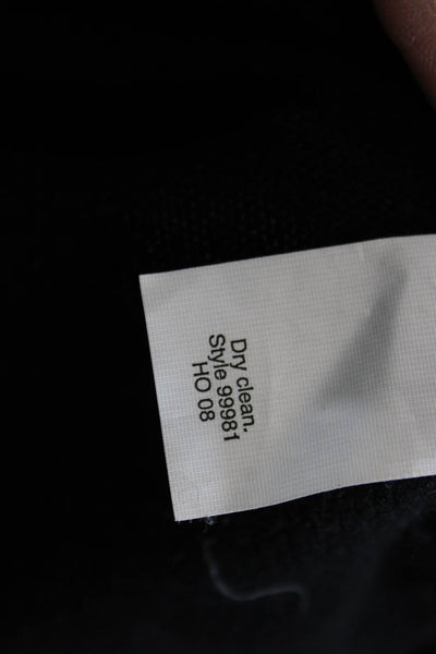 J Crew Women Boat Neck Cashmere Pullover Sweater Black 3/4 Sleeve Size XS
