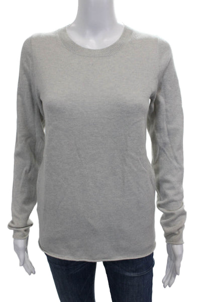 J Crew Collection Womens Cashmere Pullover Sweater Gray Crewneck Size S