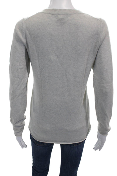 J Crew Collection Womens Cashmere Pullover Sweater Gray Crewneck Size S