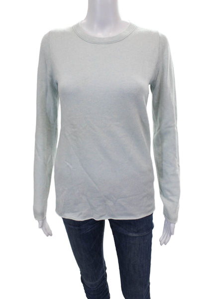 J Crew Collection Womens Cashmere Pullover Sweater Blue Crew Neck Size S