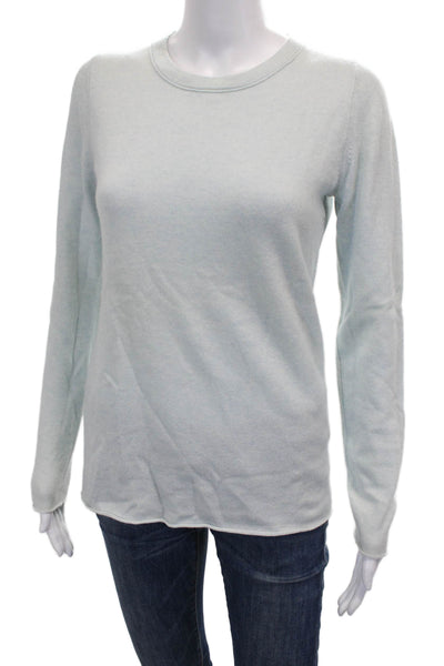 J Crew Collection Womens Cashmere Pullover Sweater Blue Crew Neck Size S