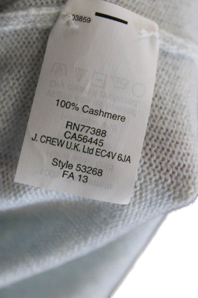 J Crew Collection Womens Cashmere Pullover Sweater Blue Crew Neck Size S