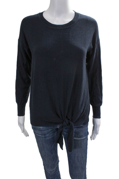 J Crew Women Pullover Sweater Blue Cotton Crew Neck Long Sleeve Size XS