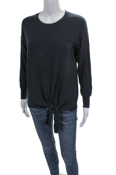 J Crew Women Pullover Sweater Blue Cotton Crew Neck Long Sleeve Size XS