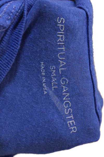 Spiritual Gangster Unisex Basic Tank Blue Micro Modal Crew Neck Size S