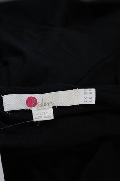 Boden Women Wrap Dress Black V-Neck Sleeveless Knee Length Size 6P