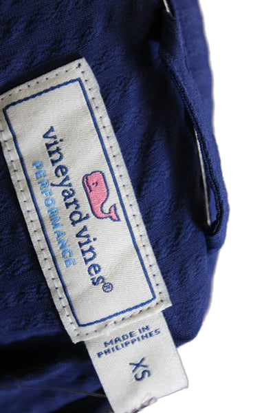 Vineyard Vines Women Shift Dress Blue Short Sleeve Round Neck Size XS