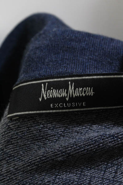 Neiman Marcus Exclusive Blue Wool Blend Button Front Sweater Size Extra Large