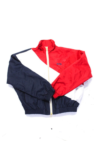 Kith Childrens Boys Full Zipper Jacket Red Navy Blue Size 8-9